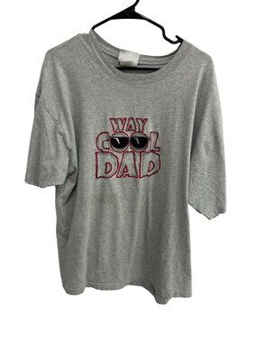 M&C Sport Way Cool Dad Short Sleeve Graphic T-Shirt Heather Gray Sz 2X Cotton